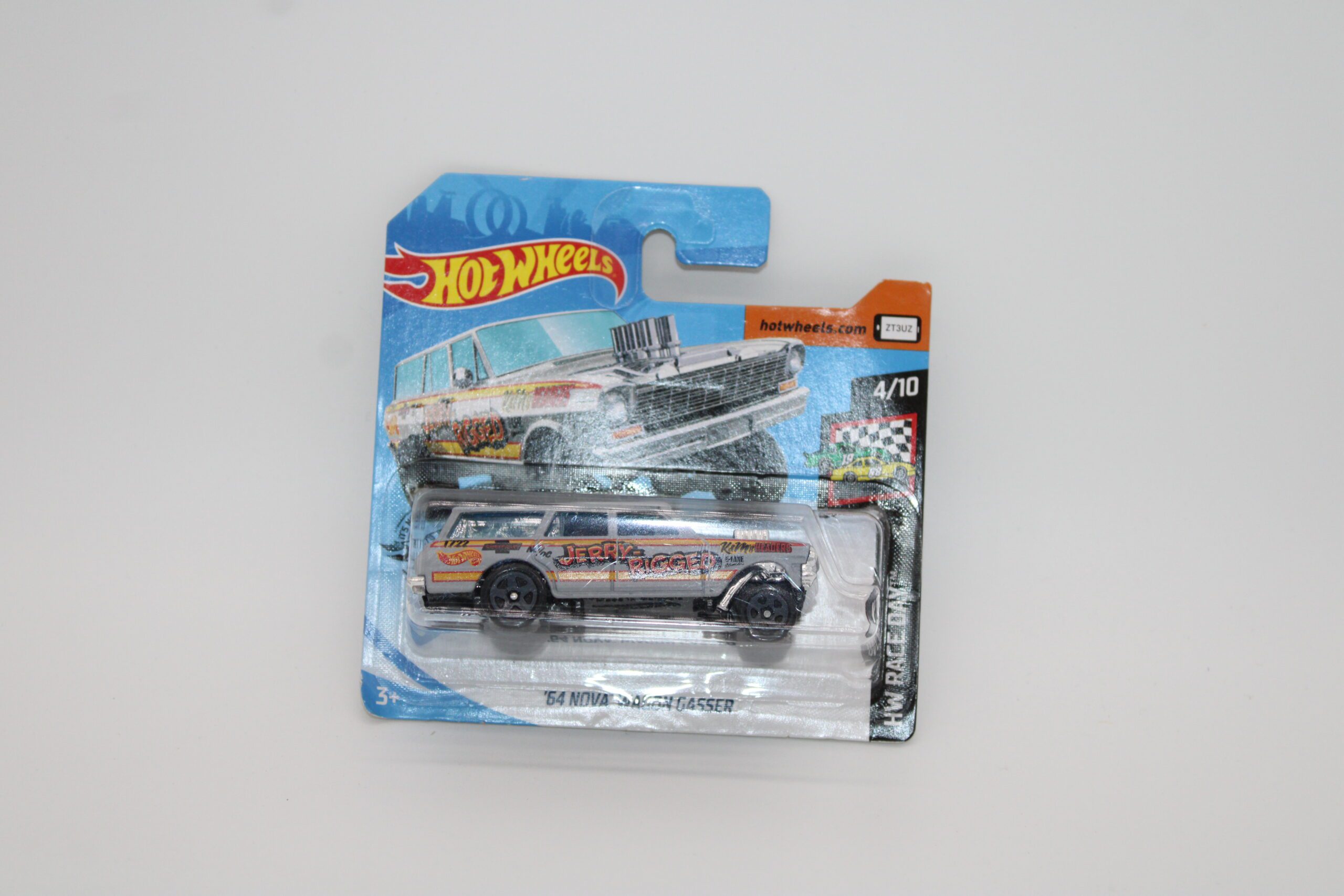 Hot Wheels 1964 Chevy Nova Station Wagon Gasser - 1:64, HW RACE DAY, Blu, 2019