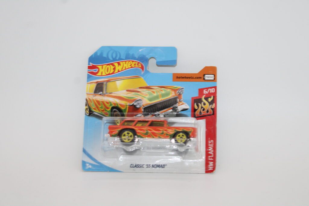 Hot Wheels 1/64 - '55 Nomad (édition Exclusive Kmart USA 2018) - Jaune - Voiture Miniature Neuve
