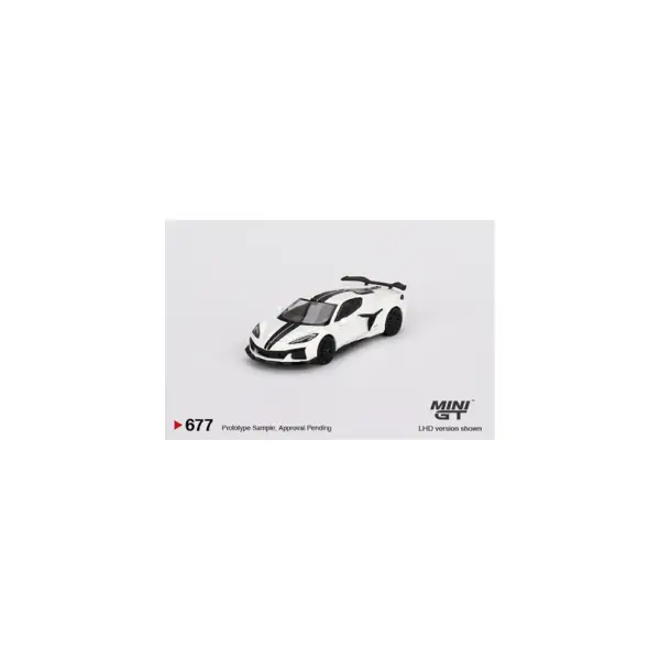 Miniature Chevrolet Corvette Z06 2023 Arctic White 1:64 Par Mini GT - Neuve En Boîte